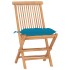 Set comedor de jardín plegable 3 piezas madera de teca