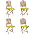 Set de comedor exterior plegable 5 piezas con cojines