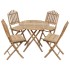 Set de comedor de jardín plegable con cojines 5 piezas