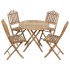 Set de comedor de jardín plegable 5 piezas con cojines