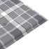 Banco Batavia madera maciza teca y cojín a cuadros gris 120