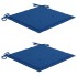 Sillas Batavia 2 uds teca maciza con cojines azul