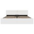 Cama canapé hidráulica con LED sin colchón blanco 160x200