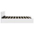 Cama canapé hidráulica con LED sin colchón blanco 160x200