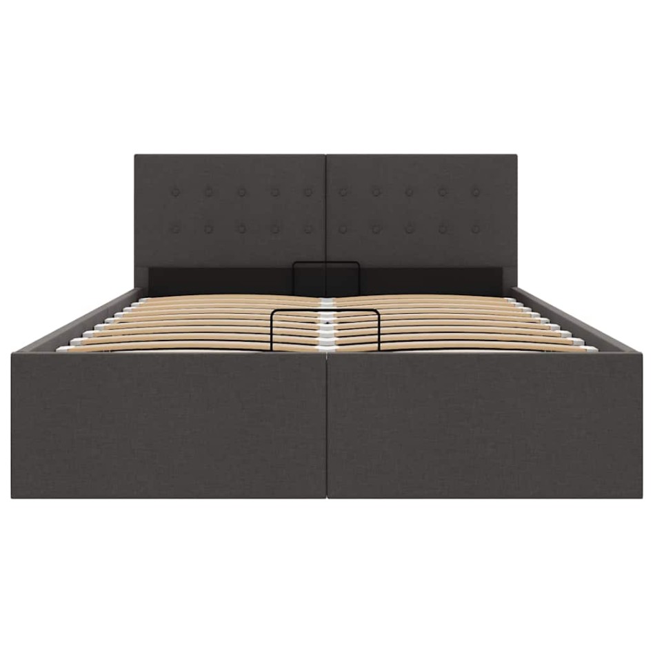 Cama canapé hidráulica de almacenaje sin colchón gris