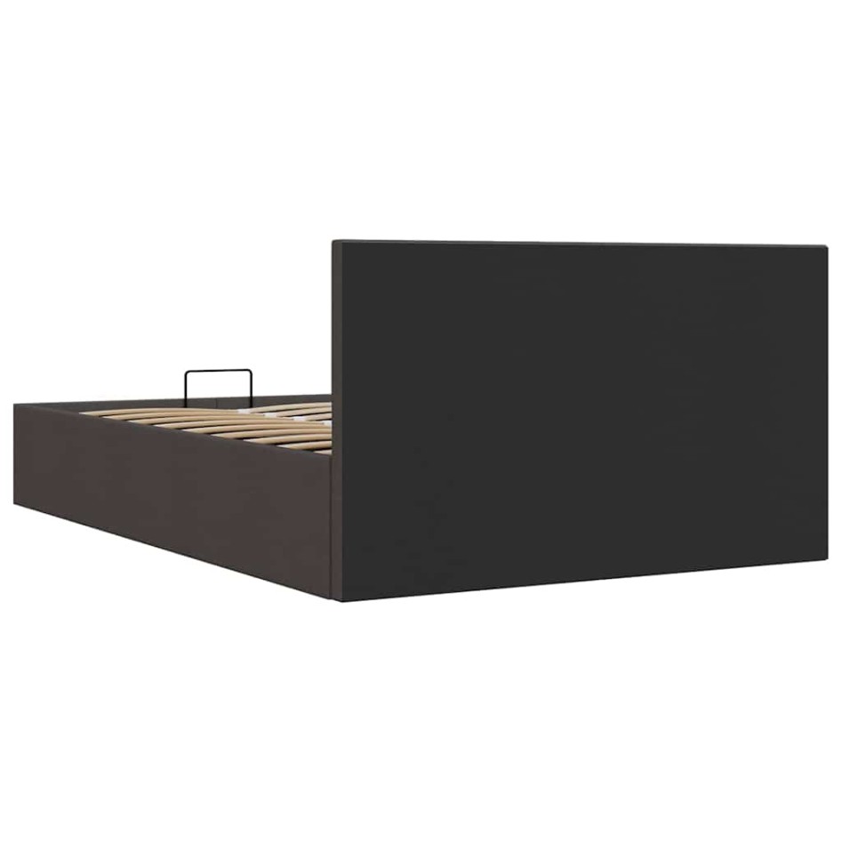 Cama canapé hidráulica de almacenaje sin colchón gris