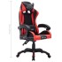 Silla gaming con luces LED RGB cuero sintético rojo y