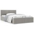 Cama hidráulica almacenaje sin colchón gris claro 120x200