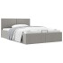 Cama hidráulica almacenaje sin colchón gris claro 120x200