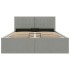 Cama hidráulica almacenaje sin colchón gris claro 120x200