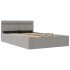 Cama hidráulica almacenaje sin colchón gris claro 140x200