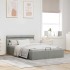 Cama hidráulica almacenaje sin colchón gris claro 140x200