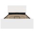 Cama canapé hidráulica con LED sin colchón blanco 90x200