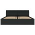 Cama hidráulica almacenaje LED sin colchón negro 160x200