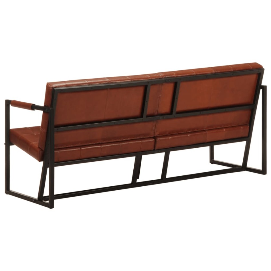 Sofá de 3 plazas cuero auténtico de cabra