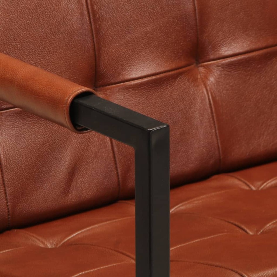 Sofá de 3 plazas cuero auténtico de cabra