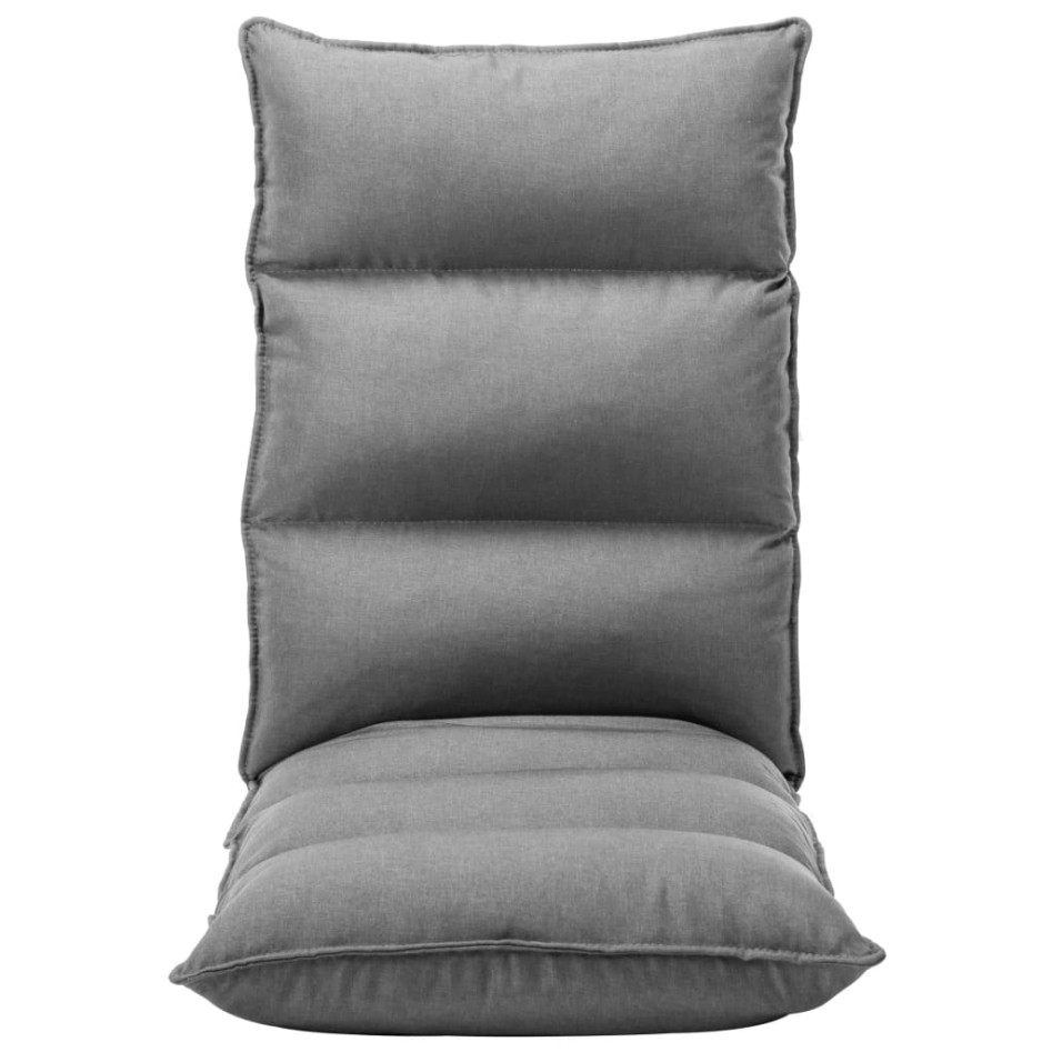 Tumbona de suelo plegable de tela gris