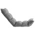 Tumbona de suelo plegable de tela gris