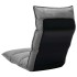 Tumbona de suelo plegable de tela gris