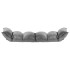 Tumbona de suelo plegable de tela gris