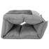 Tumbona de suelo plegable de tela gris