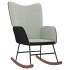 Sillón de relax con taburete terciopelo gris claro y