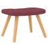 Silla mecedora con reposapiés tela rojo