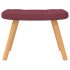 Silla mecedora con reposapiés tela rojo