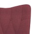 Silla mecedora con reposapiés tela rojo