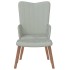 Sillón de relax con taburete de terciopelo gris