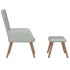 Sillón de relax con taburete de terciopelo gris