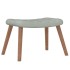 Sillón de relax con taburete de terciopelo gris