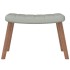 Sillón de relax con taburete de terciopelo gris