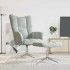 Sillón de relax con taburete terciopelo gris