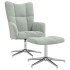 Sillón de relax con taburete terciopelo gris