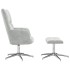 Sillón de relax con taburete terciopelo gris