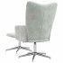 Sillón de relax con taburete terciopelo gris