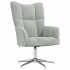 Sillón de relax con taburete terciopelo gris
