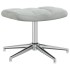 Sillón de relax con taburete terciopelo gris