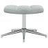 Sillón de relax con taburete terciopelo gris