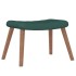 Silla mecedora con reposapiés terciopelo verde