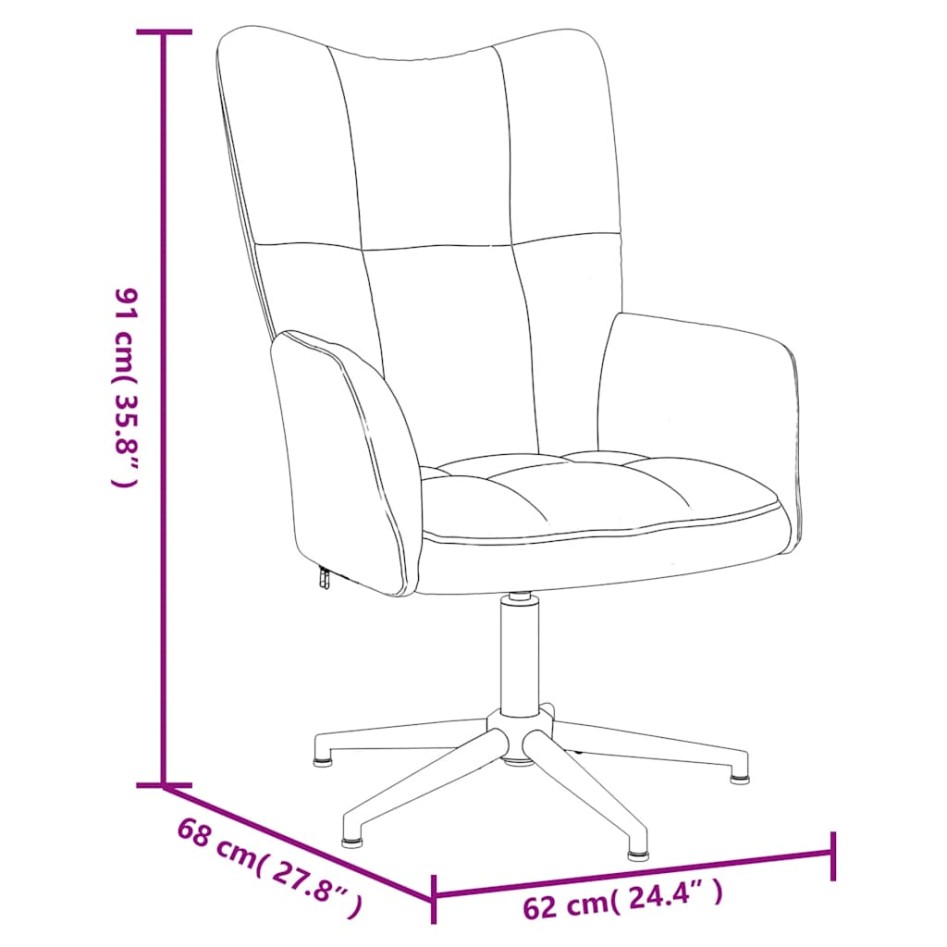Sillón de relax de terciopelo