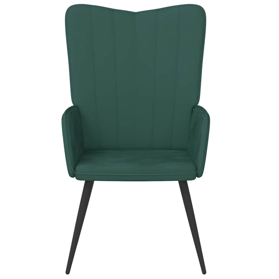 Sillón de relax de terciopelo verde