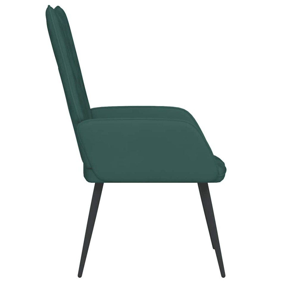 Sillón de relax de terciopelo verde