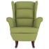 Silla mecedora patas de madera de caucho terciopelo verde