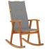 Silla mecedora con cojines madera maciza de
