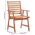 Sillas comedor de jardín 2 uds madera maciza acacia y