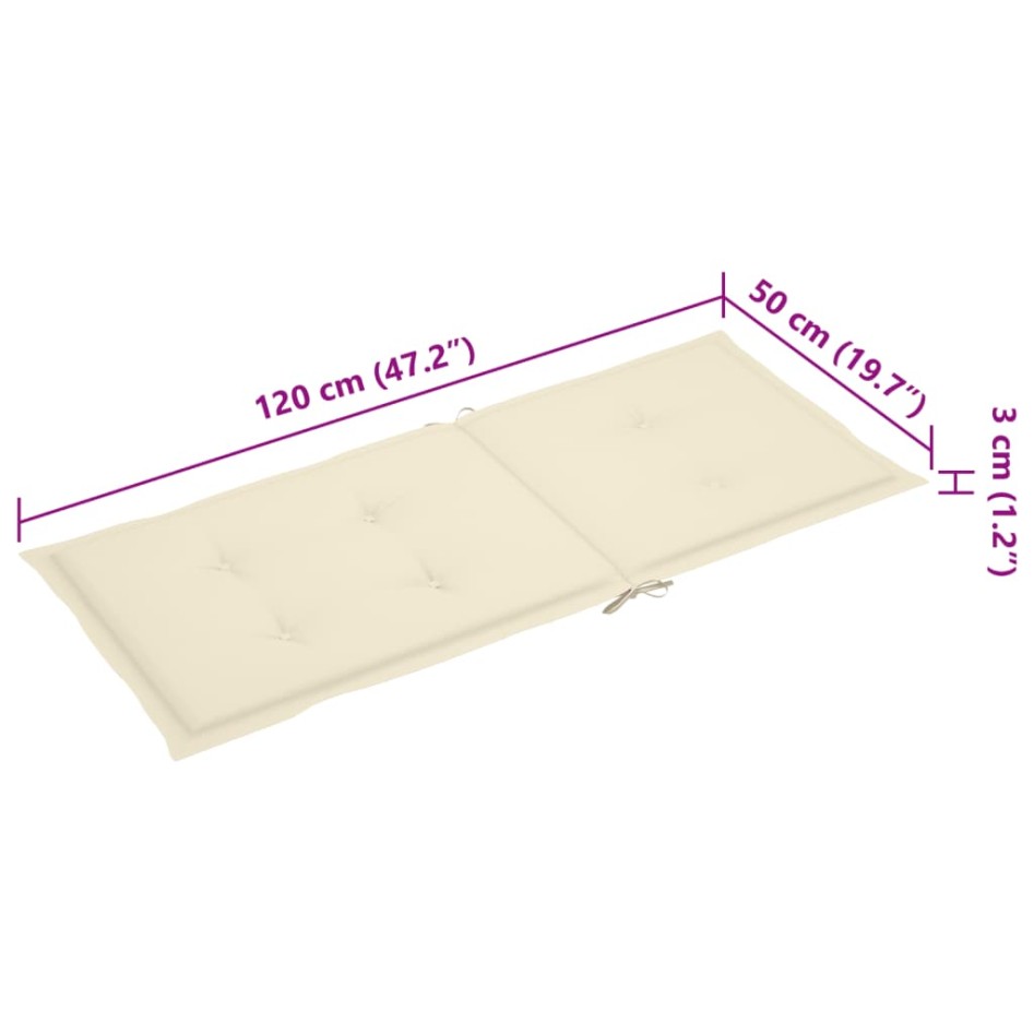 Sillas reclinables jardín y cojines 4 uds madera maciza