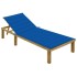 Tumbona con cojín azul royal madera de pino