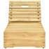 Tumbona con cojín beige madera de pino